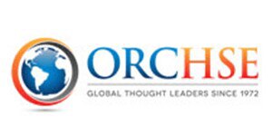 El logotipo oficial de ORCHSE, con el isotipo del planeta Tierra y el eslogan «Global Thought Leaders Since 1972» en letras grises sobre fondo blanco.
